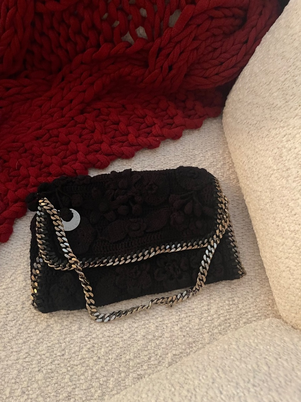 RARE Stella McCartney Mini Falabella Crochet Shoulder Bag - Picture 2 of 11